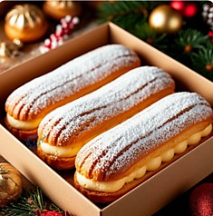 Эклеры с заварным кремом, 12 штук / Custard éclairs, 12 pieces 