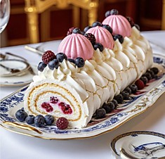 Меренговый рулет с голубикой,700 грамм / Blueberry Meringue Roll,700 grams