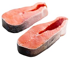 Лосось кета, стейк, упаковка 1000гр./ Chum salmon steak, 1000g pack.
