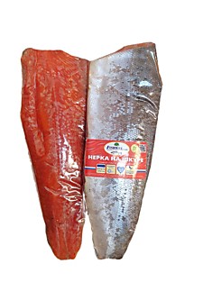 Лосось Нерка малосоленая на шкуре, 1000 гр./ Lightly salted Sockeye salmon, skin-on, 1000 g 